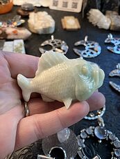 Scary Fish Natural Xiu Jade Crystal Carving #10Jb3H1mPLQ