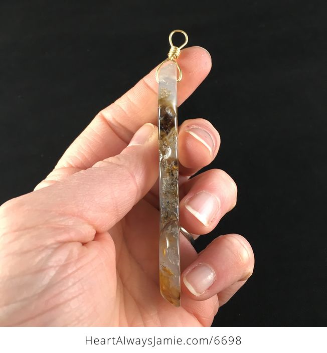 Scenic Agate Stone Jewelry Pendant - #HoIKsaLAEWs-5