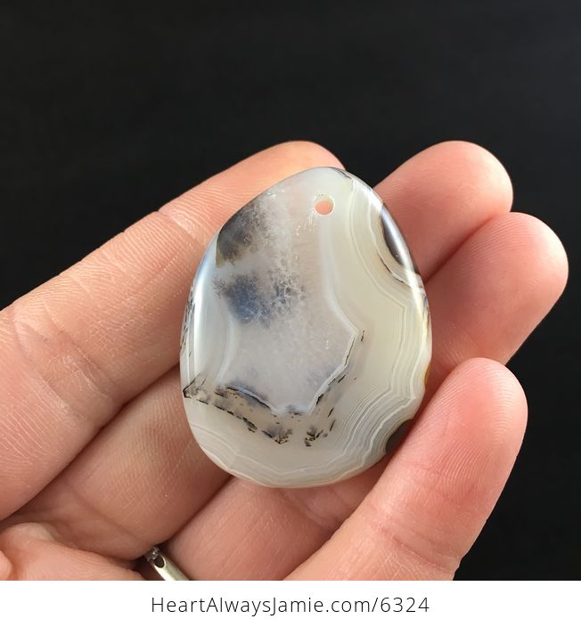 Scenic Dendritic Agate Stone Jewelry Pendant - #9fIPubJcEW8-1