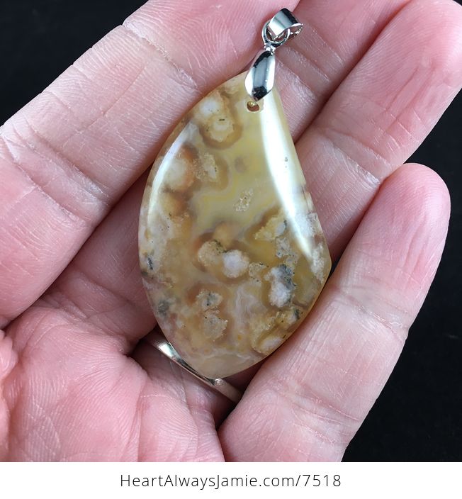 Scenic Dendritic Agate Stone Jewelry Pendant - #Bm1r3NADHpo-1
