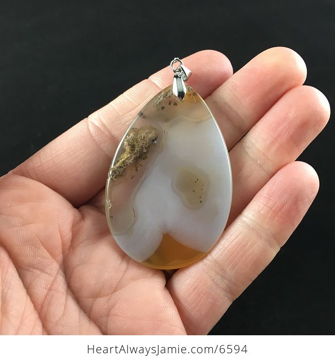 Scenic Dendritic Agate Stone Jewelry Pendant - #moUTepy5p8U-6