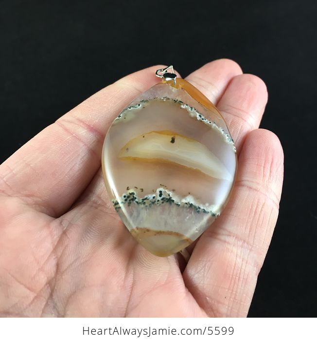 Scenic Dendritic Agate Stone Jewelry Pendant - #nCP5rzcB5tI-2