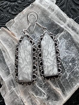 Scolecite Stone Crystal Jewelry Earrings Discounted #wUjF0QHa348