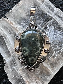 Sea Ocean Jasper Crystal Stone Jewelry Pendant #n4a0kDuxLRk