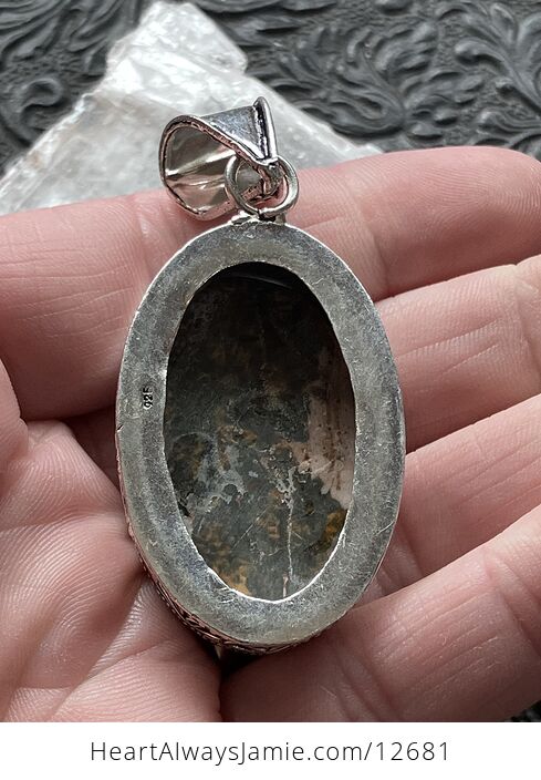 Sea Ocean Jasper Crystal Stone Jewelry Pendant - #4xa9OBA7hFM-3