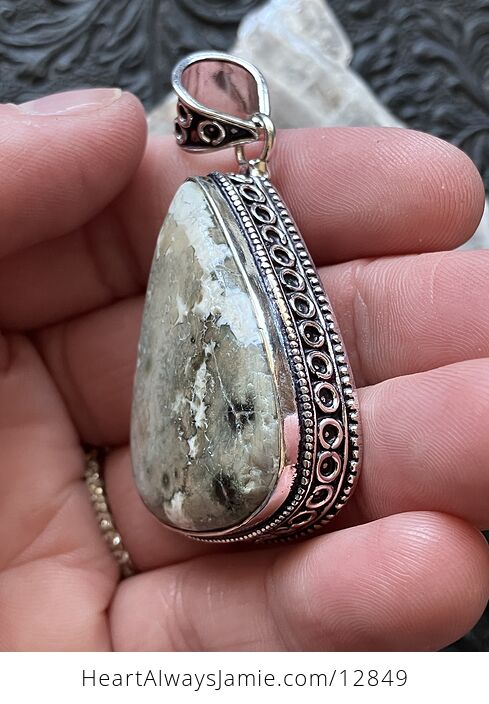 Sea Ocean Jasper Crystal Stone Jewelry Pendant - #6cakn0e1q4g-3