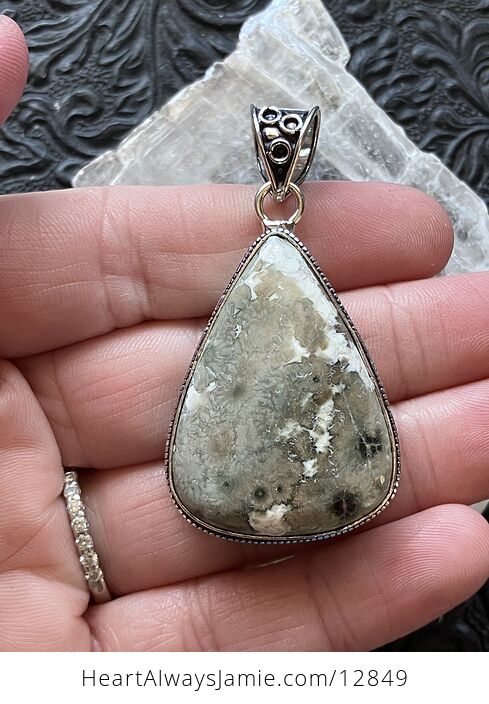 Sea Ocean Jasper Crystal Stone Jewelry Pendant - #6cakn0e1q4g-1