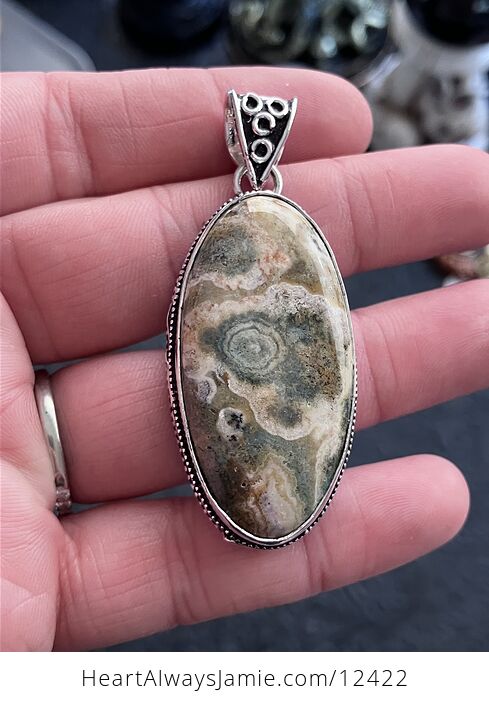 Sea Ocean Jasper Crystal Stone Jewelry Pendant - #ct7dDQJyxQ4-1