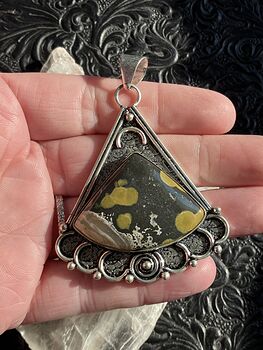 Sea Ocean Jasper Pendant Crystal Stone Jewelry #hkHHDjAX2nE