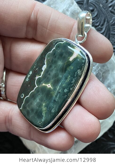 Sea Ocean Jasper Pendant Crystal Stone Jewelry - #NI9JAK0YRg0-5