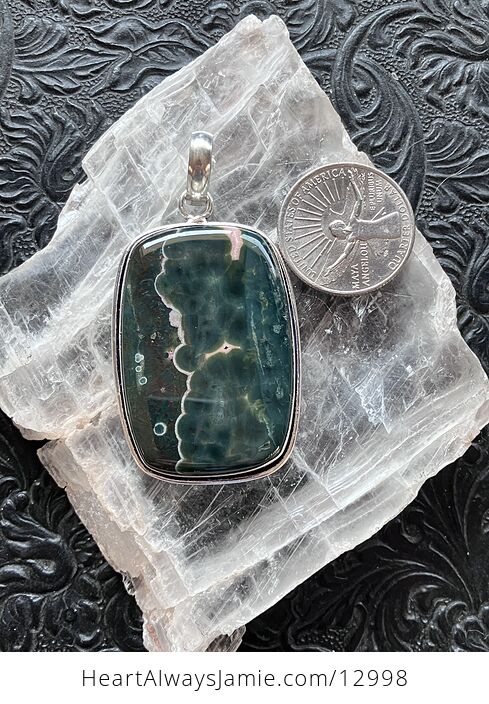 Sea Ocean Jasper Pendant Crystal Stone Jewelry - #NI9JAK0YRg0-7