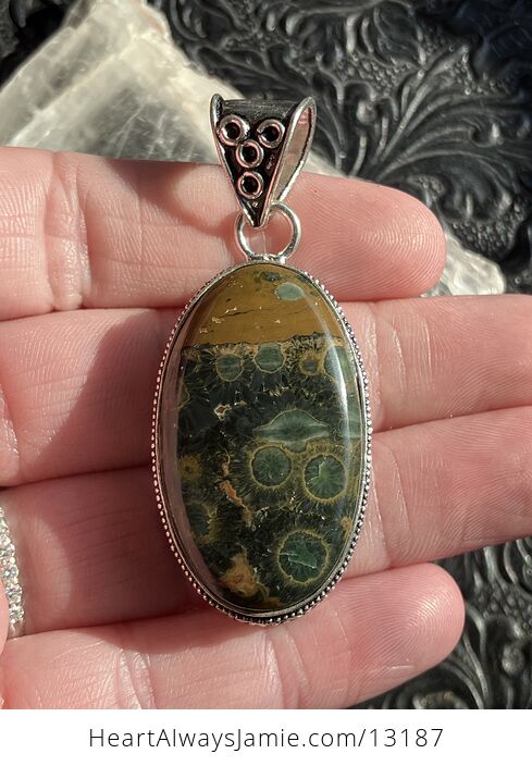 Sea Ocean Jasper Pendant Crystal Stone Jewelry - #f51KCdJJqs8-2