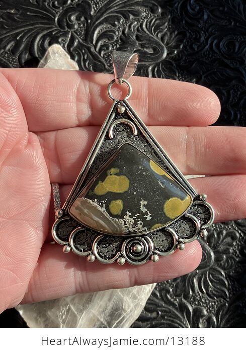 Sea Ocean Jasper Pendant Crystal Stone Jewelry - #hkHHDjAX2nE-1