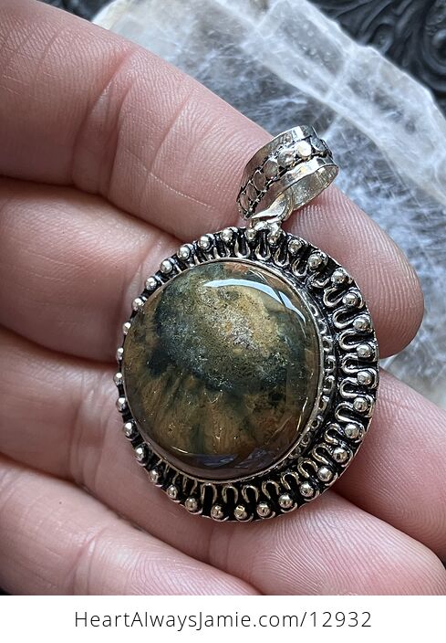 Sea Ocean Jasper Pendant Crystal Stone Jewelry - #wtP70CD1qeo-3