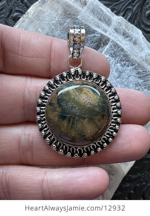 Sea Ocean Jasper Pendant Crystal Stone Jewelry - #wtP70CD1qeo-1