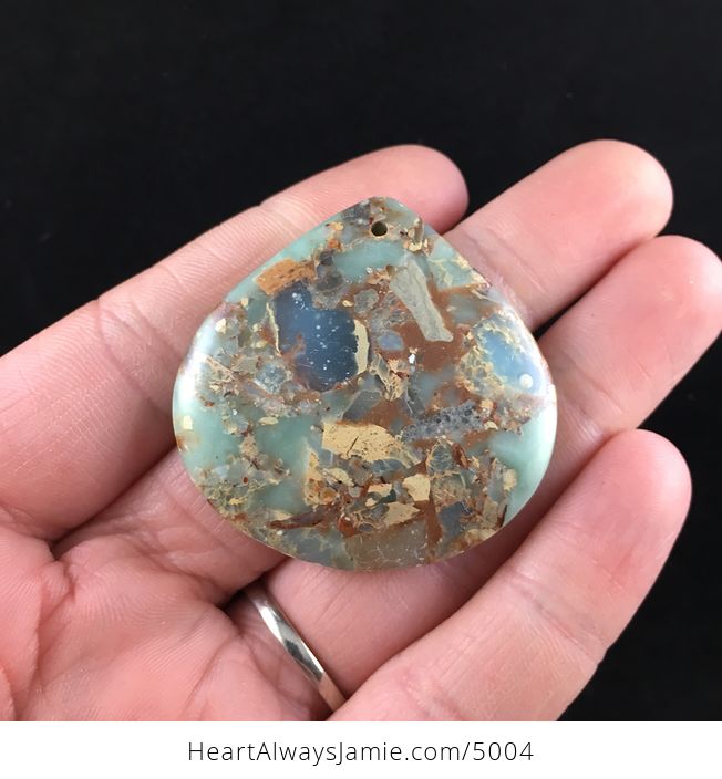 Sea Sediment Jasper Stone Jewelry Pendant - #Xyhi8yNT1vg-1