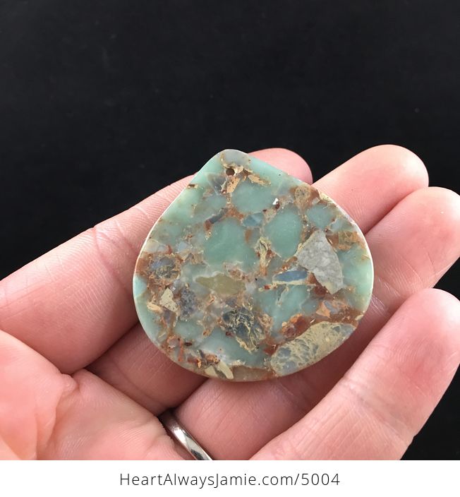 Sea Sediment Jasper Stone Jewelry Pendant - #Xyhi8yNT1vg-2