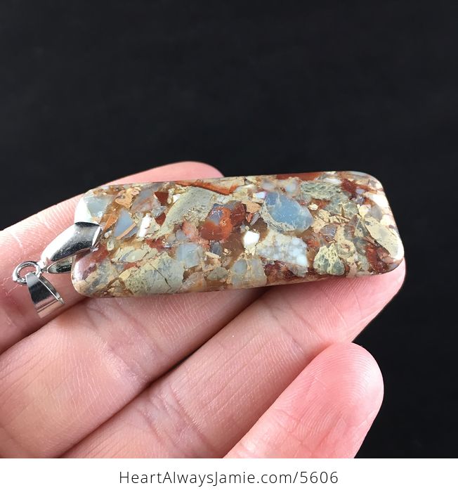 Sea Sediment Jasper Stone Jewelry Pendant - #jcXcR6coUAE-4