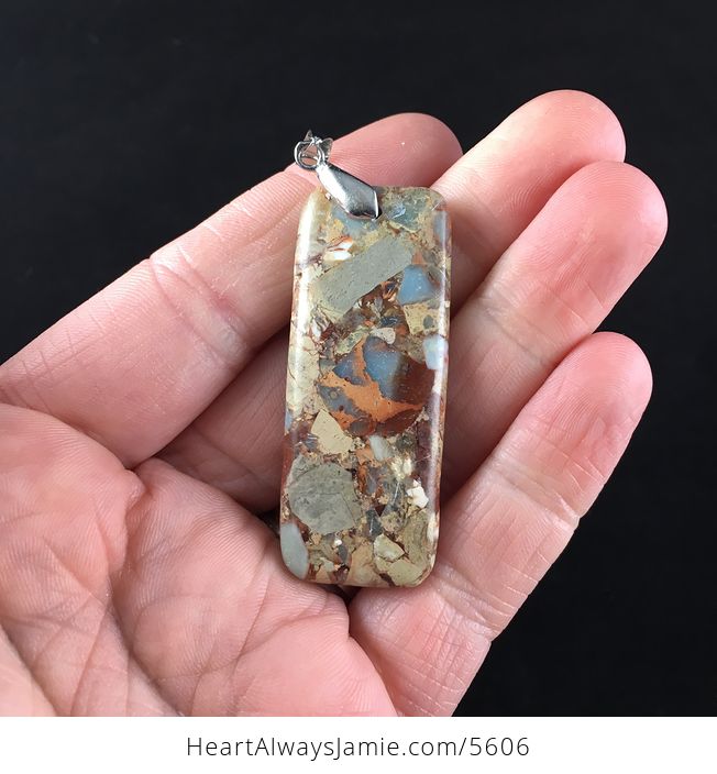 Sea Sediment Jasper Stone Jewelry Pendant - #jcXcR6coUAE-6