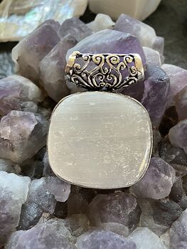 Selenite Crystal Stone Jewelry Pendant #i52LluOh3bE