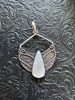 Selenite Wings Crystal Stone Jewelry Pendant #ZLaW7sYflf0