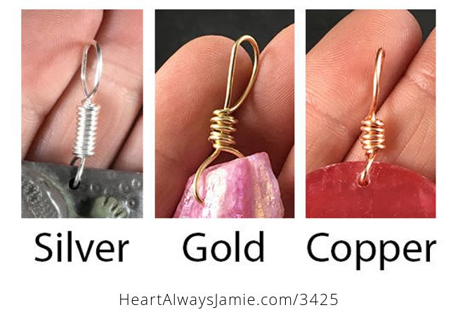 Semi Transparent Pink and Yellow Cherry Quartz Pendant Necklace Jewelry - #hZnAe7h3doI-5