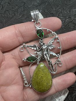 Serpentine and Green Stone Fairy Crystal Jewelry Pendant #fzx1s6D1jvg