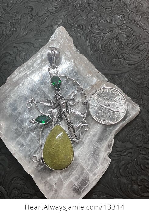 Serpentine and Green Stone Fairy Crystal Jewelry Pendant - #fzx1s6D1jvg-6