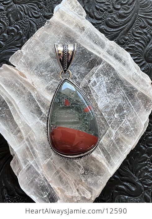 Setonite African Bloodstone Jewelry Pendant Crystal Stone Jewelry - #4Ne6sRjKEEg-3