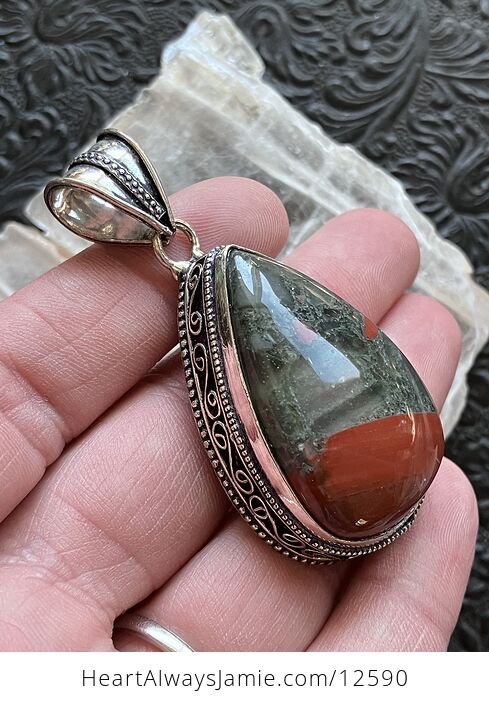 Setonite African Bloodstone Jewelry Pendant Crystal Stone Jewelry - #4Ne6sRjKEEg-4