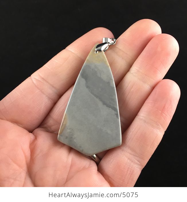 Shield Shaped Succor Creek Jasper Stone Jewelry Pendant - #M8n8i4F0jV8-6
