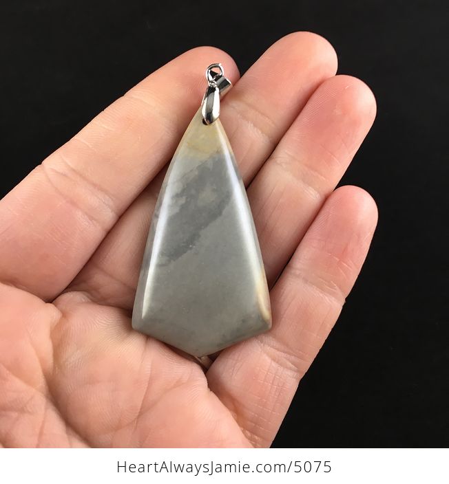 Shield Shaped Succor Creek Jasper Stone Jewelry Pendant - #M8n8i4F0jV8-1