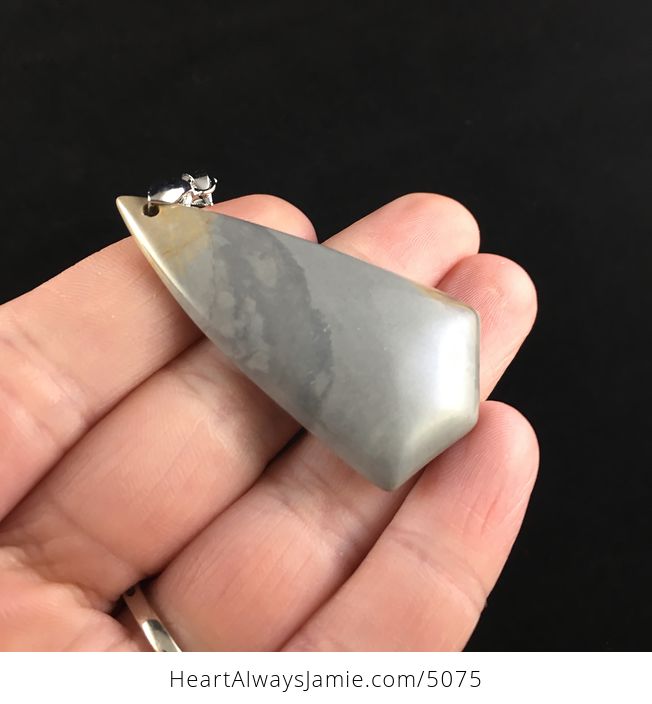 Shield Shaped Succor Creek Jasper Stone Jewelry Pendant - #M8n8i4F0jV8-4