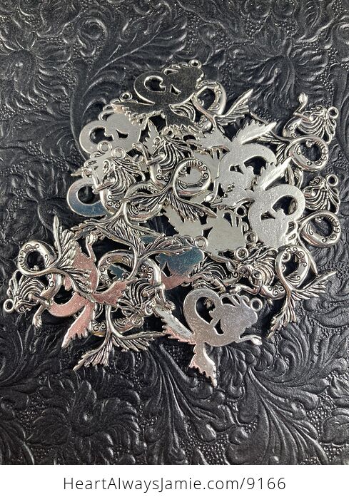 Silver Finish Alloy Mermaid Siren Fantasy Charms Lot of 20 Pieces - #fWtRHrHJzwQ-2