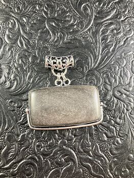 Silver Sheen Obsidian Crystal Stone Jewelry Pendant #cTTyRlwr2NM