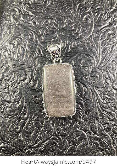Silver Sheen Obsidian Crystal Stone Jewelry Pendant - #CsK8Qn2XJAY-1
