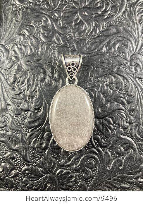 Silver Sheen Obsidian Crystal Stone Jewelry Pendant - #PZbU8kk1J78-1