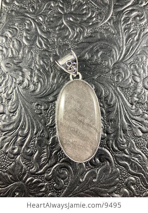 Silver Sheen Obsidian Crystal Stone Jewelry Pendant - #cg6ebowtNs0-3