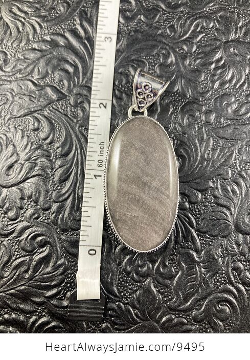Silver Sheen Obsidian Crystal Stone Jewelry Pendant - #cg6ebowtNs0-4