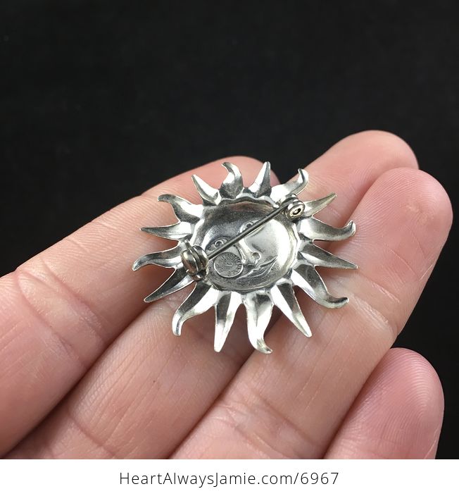 Silver Sun Face Brooch Pin Jewelry - #p8oOo22wu0s-6