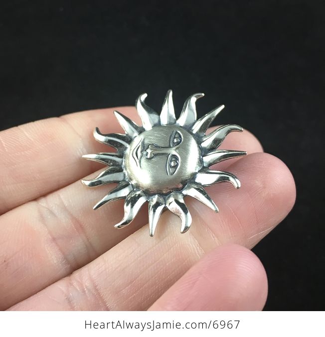 Silver Sun Face Brooch Pin Jewelry - #p8oOo22wu0s-3