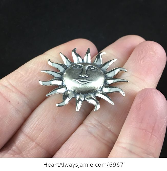 Silver Sun Face Brooch Pin Jewelry - #p8oOo22wu0s-2