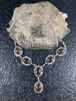 Smoky Quartz Crystal Jewelry Necklace #MWCyQ20kf6s