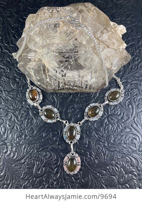 Smoky Quartz Crystal Jewelry Necklace - #MWCyQ20kf6s-1