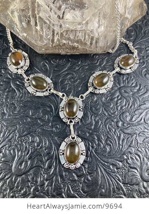 Smoky Quartz Crystal Jewelry Necklace - #MWCyQ20kf6s-3