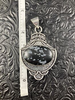 Snowflake Obsidian Crystal Stone Jewelry Pendant #otASzsNLYxs
