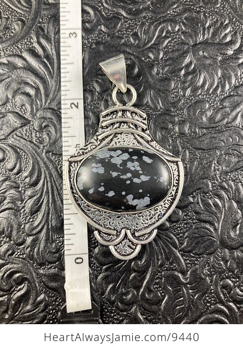 Snowflake Obsidian Crystal Stone Jewelry Pendant - #otASzsNLYxs-1