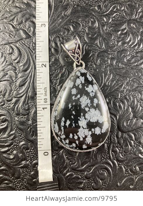 Snowflake Obsidian Crystal Stone Jewelry Pendant - #ub2cSl8esYI-6