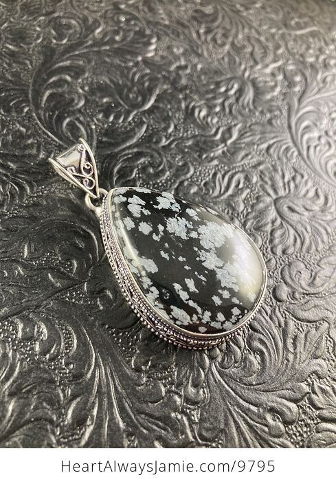 Snowflake Obsidian Crystal Stone Jewelry Pendant - #ub2cSl8esYI-5