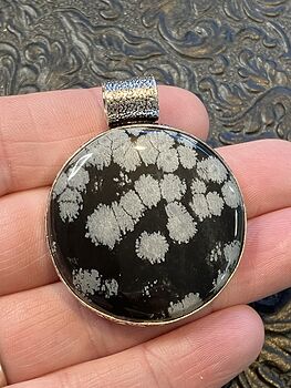 Snowflake Obsidian Handcrafted Stone Jewelry Crystal Pendant #dyAm4XhXaF8